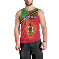 (Custom Personalised) Vanuatu Men Tank Top Pattern Sand Drawing LT13 - Polynesian Pride