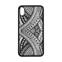 Polynesian 02 Rubber Phone Case One Size iPhone XS Max Black - White - Polynesian Pride