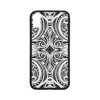 Polynesian 07 Rubber Phone Case One Size iPhone X Black - White - Polynesian Pride