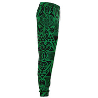 Polynesian Kakau Turtle Green Joggers - Polynesian Pride