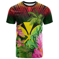 Hawaii T Shirt Reggae Hibiscus Coconut Unisex Reggae - Polynesian Pride