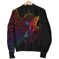 Marshall Islands Men's Bomber Jacket - Butterfly Polynesian Style - Polynesian Pride
