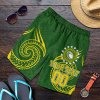 (Custom Personalised) Cook Islands Rugby Men's Short - Tribal Pattern - LT12 - Polynesian Pride