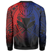 Hawaii Maka Polynesian Kanaka Maoli Sweatshirt - AH - Heaven Style - Red Blue - Polynesian Pride