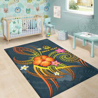 Vanuatu Polynesian Personalised Area Rug - Legend of Vanuatu (Blue) - Polynesian Pride