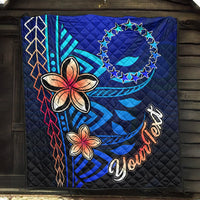 Cook Islands Custom Personalised Premium Quilt - Vintage Tribal Mountain - Polynesian Pride