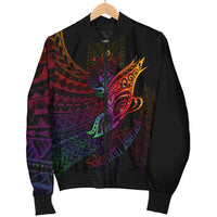 Solomon Islands Men's Bomber Jacket - Butterfly Polynesian Style - Polynesian Pride