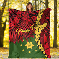 Papua New Guinea Eastern Highlands Province Polynesian Custom Personalised Blanket - Tribal Wave Tattoo - Polynesian Pride
