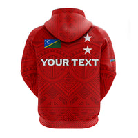 Custom Solomon Islands Temotu Province Zip Hoodie Tribal Pattern LT12 - Polynesian Pride