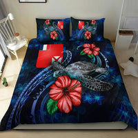 Wallis and Futuna Polynesian Bedding Set - Blue Turtle Hibiscus - Polynesian Pride