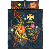 Wallis and Futuna Polynesian Personalised Quilt Bed Set - Legend of Wallis and Futuna (Blue) - Polynesian Pride
