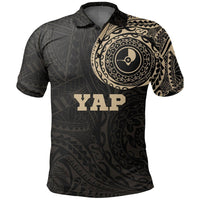 Yap Polo Shirt Yap Flag Polynesian Tattoo Unisex Black - Polynesian Pride