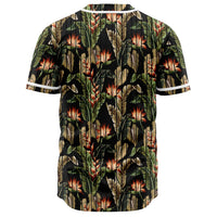 Hawaii Tropical Floral Vintage Strelitzia Flower Banana Leaves Baseball Jersey - Polynesian Pride