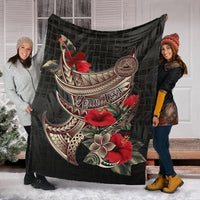 American Samoa Custom Personalised Premium Blanket - Polynesian Tribal Vintage Style - Polynesian Pride