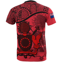 Cook islands Red Coat of Arms T Shirt - Polynesian Pride