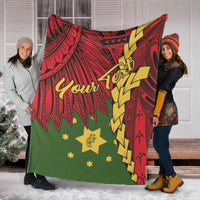 Papua New Guinea Eastern Highlands Province Polynesian Custom Personalised Blanket - Tribal Wave Tattoo - Polynesian Pride