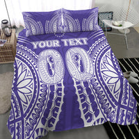 (Custom Personalised) Cook Islands Rarotonga Bedding Set - Purple Tribal Pattern - LT12 - Polynesian Pride