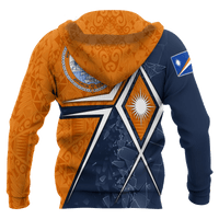 Marshall Islands Zip up Hoodie Marshall Islands Flag with Polynesian Patterns - Polynesian Pride