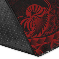 New Caledonia Area Rug - Custom Personalised Polynesian Pattern Style Red Color - Polynesian Pride