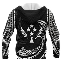 Kosrae Micronesia All Over Zip up Hoodie White Tribal Wave - Polynesian Pride