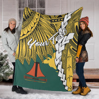 Papua New Guinea Jiwaka Province Polynesian Custom Personalised Blanket - Tribal Wave Tattoo - Polynesian Pride