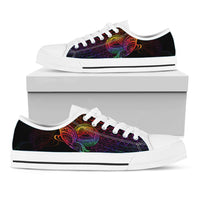American Samoa Low Top Shoes - Butterfly Polynesian Style - Polynesian Pride