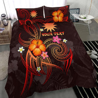 Nauru Polynesian Personalised Bedding Set - Legend of Nauru (Red) - Polynesian Pride