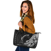 Samoa Leather Tote - Polynesian Pattern Style - Polynesian Pride