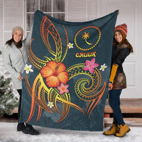 Chuuk Polynesian Premium Blanket - Legend of Chuuk (Blue) - Polynesian Pride