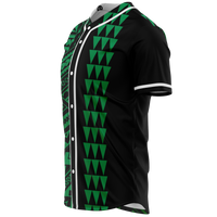 Hawaii Polynesian Kakau Baseball Jersey V.5 - Freestyle - Green - Polynesian Pride