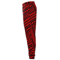 Polynesian Nation Red Joggers - Polynesian Pride