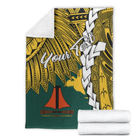 Papua New Guinea Jiwaka Province Polynesian Custom Personalised Blanket - Tribal Wave Tattoo - Polynesian Pride