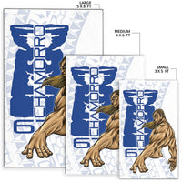 Guam Area Rug - Chamorro With Puntan Blue Color - Polynesian Pride