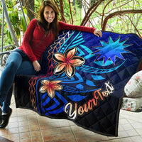 Nauru Custom Personalised Premium Quilt - Vintage Tribal Mountain - Polynesian Pride