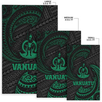 Vanuatu Polynesian Area Rug - Green Tribal Wave - Polynesian Pride