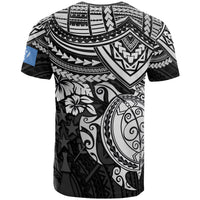 Kosrae Polynesian T Shirt Kosrae Flag White Turtle Hibiscus - Polynesian Pride