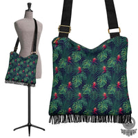 Hawaii Tropical Monstera Leaf Green Crossbody Boho Handbag Crossbody Boho Handbag One Size Green - Polynesian Pride