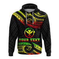 Custom Hawaii Hoodie Tribal Pattern Reggae LT12 - Polynesian Pride
