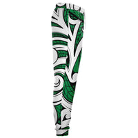 Polynesian Maori Ethnic Ornament Green Joggers - Polynesian Pride