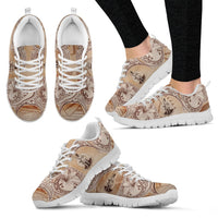 Vanuatu Sneakers - Hibiscus Flowers Vintage Style - Polynesian Pride