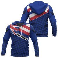 Hawaii Old Flag Hoodie Unisex Blue - Polynesian Pride