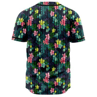 Tropical Hibiscus Baseball Jersey - Polynesian Pride