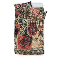 Hawaii Bedding Set - Hawaiian Style Tribal Fabric Patchwork - Polynesian Pride