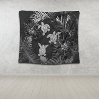 Hawaiian - Silver Tropical Turtle Tapestry AH - Polynesian Pride