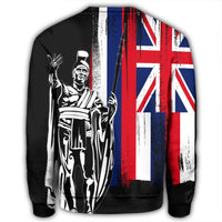 Hawaiian - Hawaii King Flag Sweatshirt - AH - Polynesian Pride