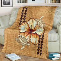 Hawaii Hawaiian Vintage Hibiscus Premium Blankets AH - Polynesian Pride