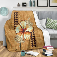 Hawaii Hawaiian Vintage Hibiscus Premium Blankets AH - Polynesian Pride