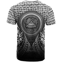 American Samoa T Shirt Circle Pattern Black - Polynesian Pride