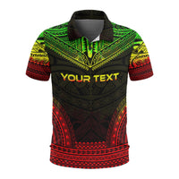 American Samoa Custom Polo Shirt Amerika Samoa Seal Polynesian Chief Tattoo Reggae Version Unisex Reggae - Polynesian Pride