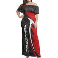 Aotearoa Silver Fern Maori Matching Dress and Hawaiian Shirt - Polynesian Pride